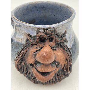 Handcrafted Ceramic Troll Face Ugly Mug Thorson Pottery Signed & Dated 2002 Art